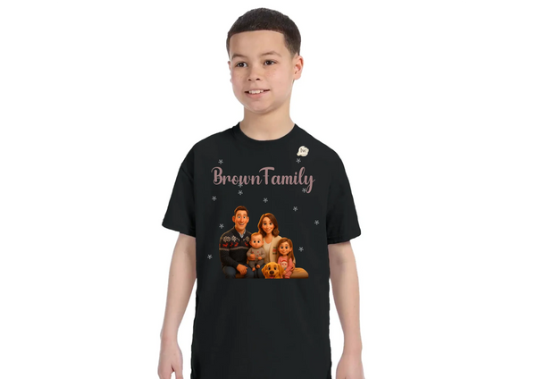 Barn-t-shirt med personligt konstverk