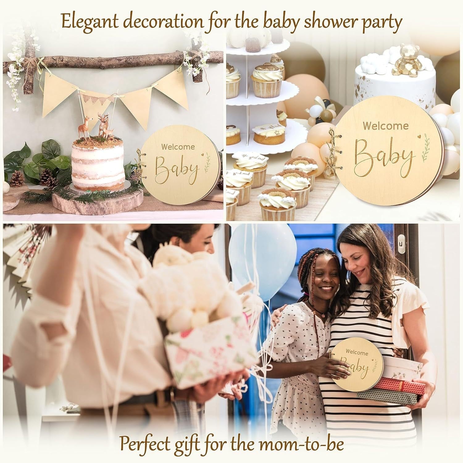 Welcome Baby Wooden Guest Book