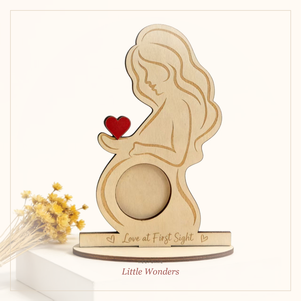 Love at First Sight — Wooden Ultrasound Keepsake Frame