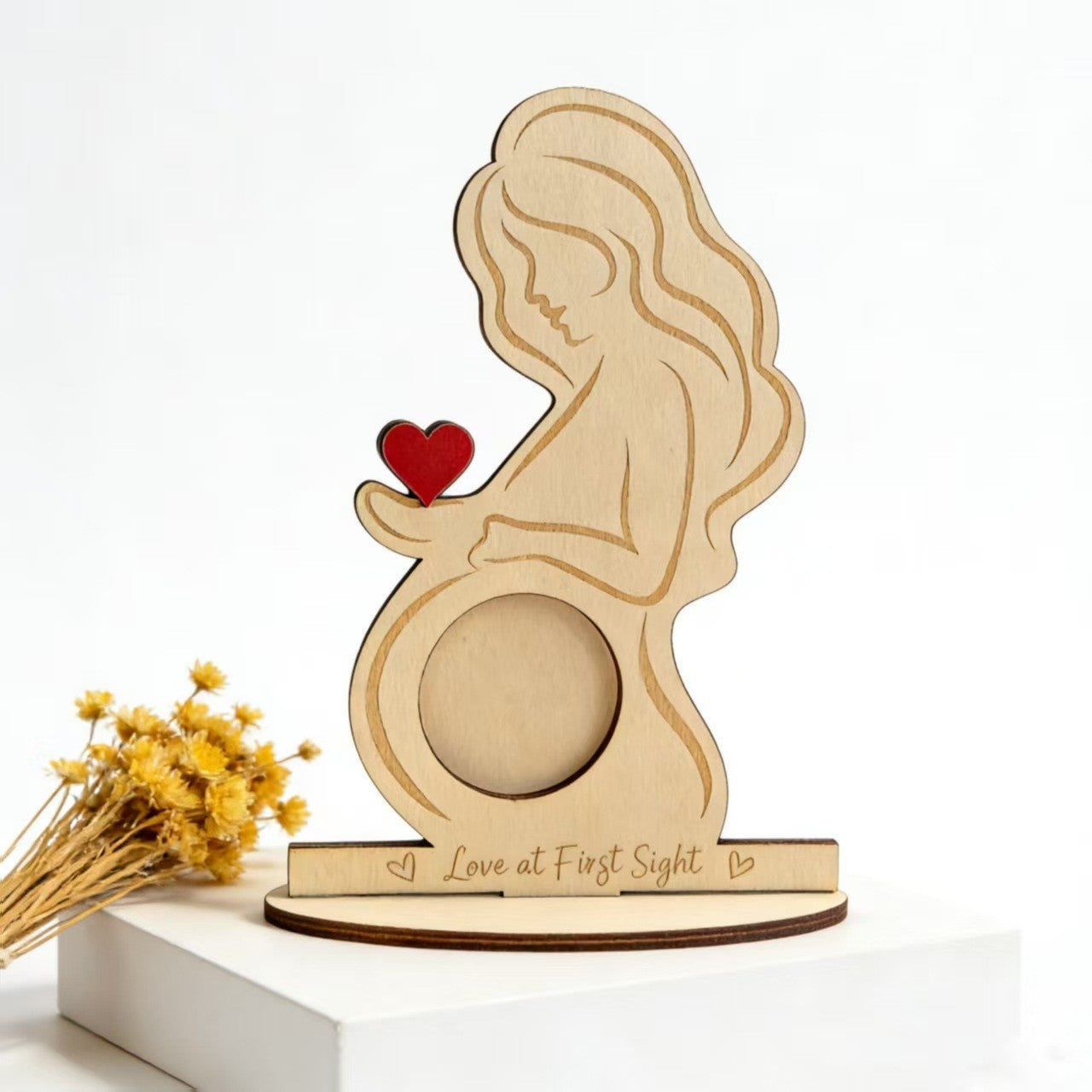 Love at First Sight — Wooden Ultrasound Keepsake Frame