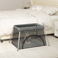 Linen Baby Playpen with Mattress