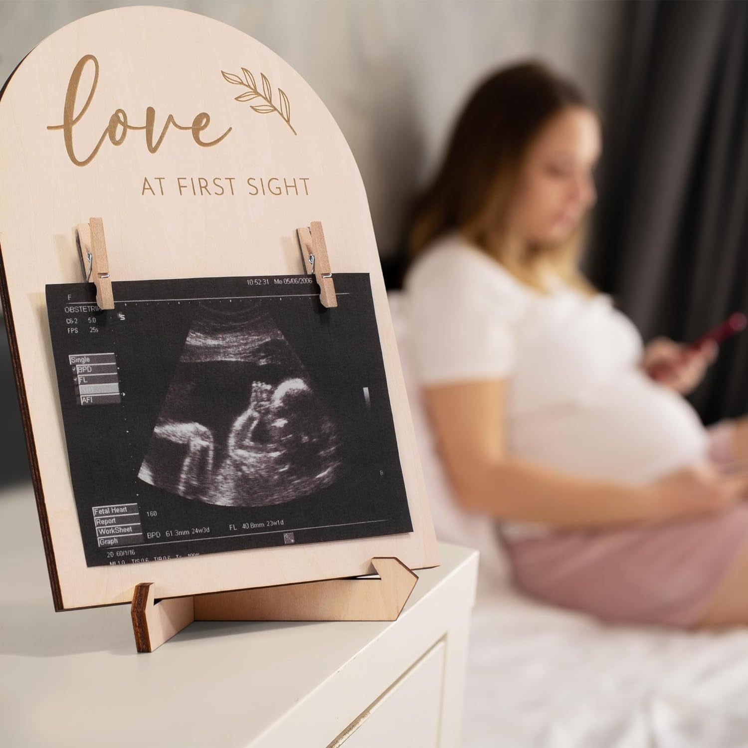 Hello World — Double-Sided Ultrasound Keepsake Frame